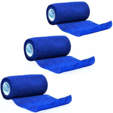 Imagem de Kit 3 Bandagem Faixa Atadura Para Mãos E Pernas Enfaixar 10cm x 4,5m -