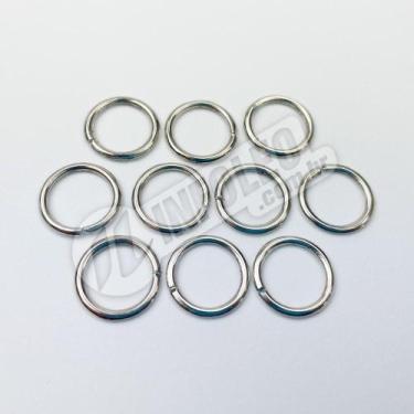 Imagem de Argola de Metal 10mm Prata Niquel Aberta P/ Chaveiro - 10 unidades - O