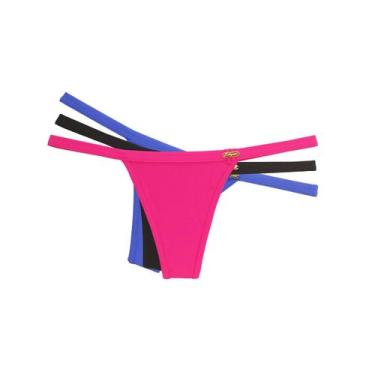 Imagem de Kit 3 Calcinha Biquini Fio Dental Marquinha Perfeita - Estigma, M, Pre