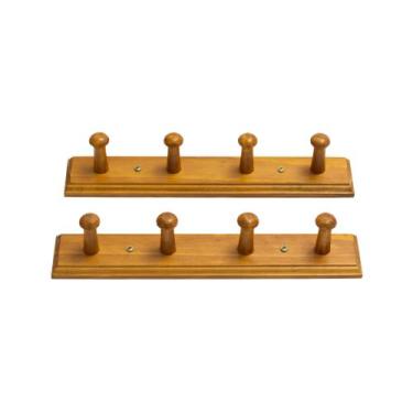 Imagem de Cabideiro Cabide de Parede  de madeira Pinus 4 penduradores Mod. Cabid