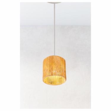 Imagem de Pendente Cozinha Lustre Sisal Palha Natural Fibra Decoração 20cm - BRO
