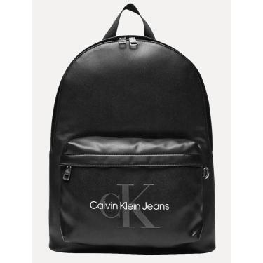 Imagem de Mochila Calvin Klein Masculina Front Re Issue Logo Preta-Masculino