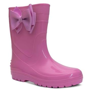 Imagem de Galocha Infantil Impermeável Nº 25 Ao 32 Bota Feminina Laço 09.21 (Rosa, BR, Criança de 4 a 8 anos, Numérico, 32)