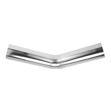 Imagem de Motoforti 45 graus 89 mm/3,5" OD tubo de escape mandril DIY personalizado carro modificado tubo de escape tubulação 300 mm/11,81" comprimento 304 aço inoxidável tom prata