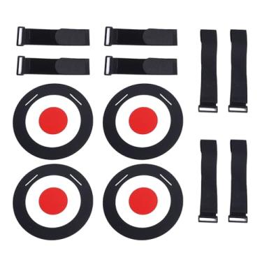 Imagem de Alvo de Tiro Ao Gol de Futebol, 4 Unidades de Discos de Alvo de Tiro de Futebol ABS Definidos Com Alças, ângulos e Alturas Ajustáveis ​​para Treinamento Esportivo