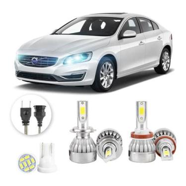 Imagem de Kit Lampadas Led Volvo S60 2014 A 2015 H7 H9 20000lm - V10, Branco