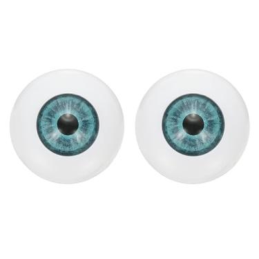 Imagem de PATIKIL Olhos de boneca de 24 mm, 2 peças de olhos acrílicos realistas de plástico para bonecas, máscaras, adereços de Halloween, artesanato, azul, verde