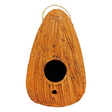 Imagem de Comedouro Ninho De Pássaro Livres  Casinha De Passarinho Artesanal Em 