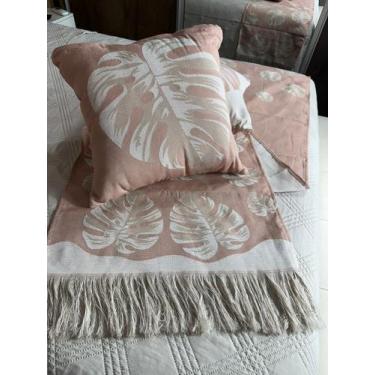 Imagem de Peseira Para Cama ou Sofá Linhão Algodão + 2 Almofadas c/ Refil - Ange