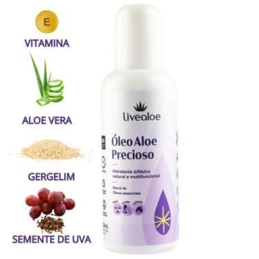 Imagem de Óleo Aloe Precioso Multifuncional Vitamina E 120ml  Livealoe