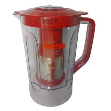 Imagem de Copo Para Liquidificador Mondial L-900 L-850 Vermelho 1750ml