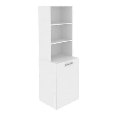 Imagem de Armário Com Mesa Retrátil 54x168,4x136 cm Branco Tecnomobili