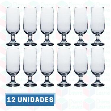 Imagem de 12UNI Taça de Vidro 300ML Chopp Cerveja Drinks Chic Elegante - NADIR F