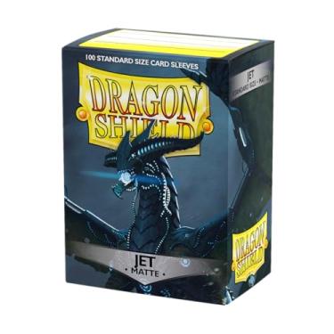 Imagem de Dragon Shield | Standard Size Card Matte Sleeves | 100 CT - Smooth & Tough Premium TCG Sleeves | Compatible with Pokemon, Flesh & Blood, One Piece & Magic The Gathering | Jet Matte