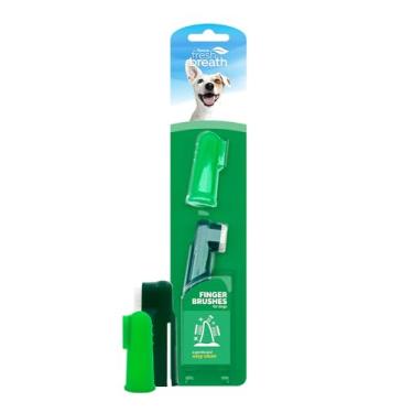 Imagem de TropiClean Escova de dentes Fresh Breath para cães e filhotes | Alternativa suave e macia para facilitar a limpeza dos dentes