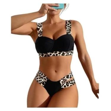 Imagem de Biquini feminino elegance neon biquine duas faixas - Rv Modas, Preto, 