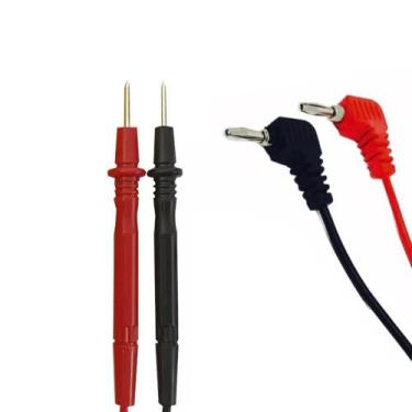 Imagem de Cabo de Teste para Multímetro com Plug de 90 Graus 80cm de Comprimento