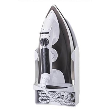 Imagem de TOPINCN Helter de Ferro Organizador de Ferro Montado na Parede Resistentes de Calor para 150 ℃ Com Ganchos de Slot para Armazenamento de Arame para Closet Hotel Home Use White