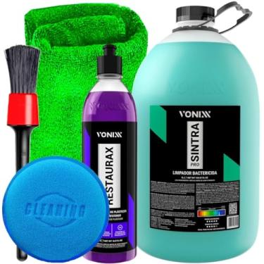 Imagem de Kit Limpeza e Tratamento Automotivo APC Sintra Pro 5l Restaurax 500ml Vonixx e Acessórios Karbox