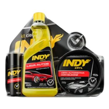 Imagem de Kit Automotivo Shampoo + Óleo de Silicone + Cera Indy Cryl Start