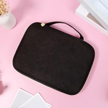 Imagem de DJAPWPX Organizador de pulseira de relógio, suporte de pulseira de relógio de poliéster com forro interno macio para segurar 35 tiras, organizador de pinos portátil para casa, escritório, viagens ao