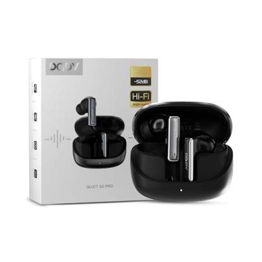 Imagem de DQDV Fones de ouvido sem fio com cancelamento ativo de ruído Bluetooth 6.0 com 6 Microfones, Áudio Hi-Fi, Modo de Jogo com Baixa Latência 0,35ms Atenuação de ruído de 52 decibéis (Preto)