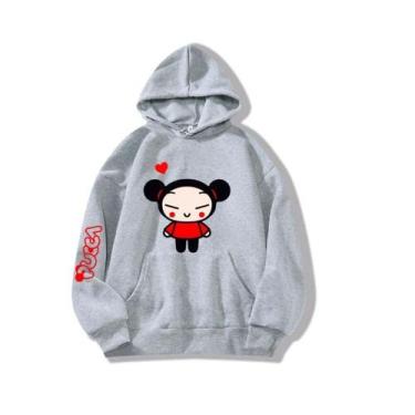 Imagem de Moletom PUCCA Cotton para outono-inverno, anime, série japonesa - Ligh