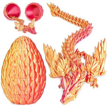 Imagem de Brinquedo Dragon Egg Olee Odee 18 cm com dragão voador articulado