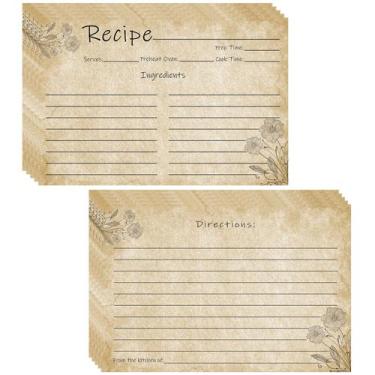 Imagem de Cartões de receita Tomioziey 10x15cm - pacote com 100 frente e verso