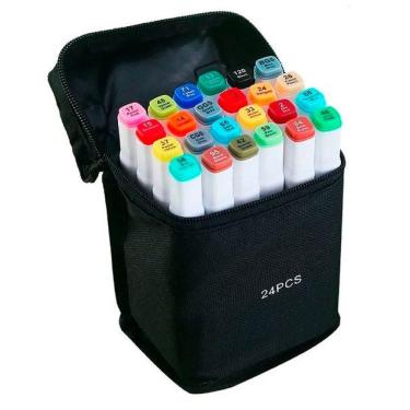 Imagem de Conjunto Canetinhas 24 Unidades Linha Coloridas