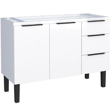 Imagem de Gabinete Para Cozinha Aço Jupiter 1,17m Branco Para Pia De 1,20m - P101616 - Cozimax
