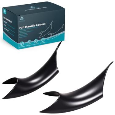 Imagem de USHDHID 2 peças de capa aderente para puxador de porta serve para BMW 3 séries 320, 328, 330, 335, F30, F31, F34, F80, M3 e 4 séries 418, 420, 428, 435, F32, F36, F82, F83, M4 20120 -2018. Atualização