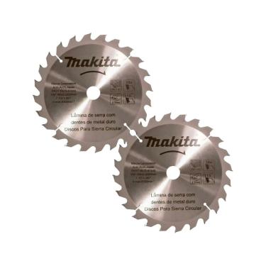 Imagem de Kit Com 02 Discos De Serra Circular Para Madeira 7.1-4 185mmx2.2mm 24 Dentes Makita D-51340