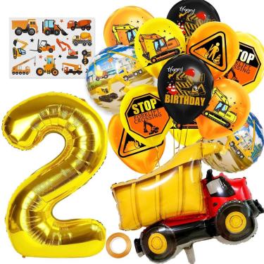 Imagem de Conjunto de balões para veículos de construção e máquina de escavação, 14 unidades
