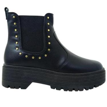 Imagem de Bota Coturno Moleca Casual Solado Tratorado FlatForm Feminina-Feminino