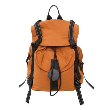 Imagem de Aymzbd Mochila de viagem com faixa reflexiva, grande capacidade, mochila de fim de semana para corrida, caminhada, homens, mulheres, touring, Marrom