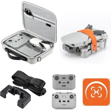 Imagem de DJI Acessórios Mini 4K, pacote 5 em 1 para Mini 4K/Mini 2/Mini 2 SE, inclui estojo de transporte, suporte de hélice, almofada de pouso, cordão de controle remoto, capa de silicone
