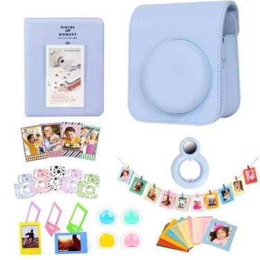 Imagem de Kit Acessórios Instax Mini 12 Bolsa Álbum Adesivos 8 Em 1 Azul - optis