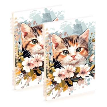 Imagem de Burbuja Cadernos com nome, papel pautado universitário A5 com 60 folhas, fichário para escritório, 2 unidades