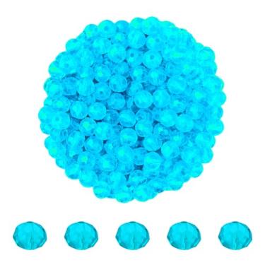 Imagem de Mandala Crafts Contas de cristal briolette turquesa de 6 mm – 800 contas de vidro facetadas para fabricação de joias, suprimentos de contas, artesanato DIY, pulseiras, colares, brincos e contas