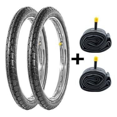 Imagem de 2 Pneus Cargueira Pirelli 20x2x1.3/4 + 2 Câmaras Bico Grosso, Reforçad