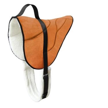 Imagem de LWITDOG Almofada Bareback da marca para cavalos, almofada de sela de cavalo com circunferência ajustável, almofada de sela com absorção de choque, almofada de equitação para cavaleiros (marrom)