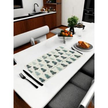 Imagem de 1 peça jogo americano retrô elegante mesa de cozinha tapetes verdes