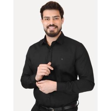 Imagem de Camisa Calvin Klein Jeans Masculina Manga Curta Básica Light CK Logo Peito Preto-Masculino