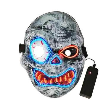 Imagem de Máscara luminosa, fantasia de carnaval de Halloween, adereços de festa
