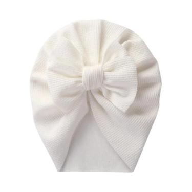 Imagem de Toucas Turbante Unissex Para Bebês Com Laço E Nó, Texturizadas E Lisas