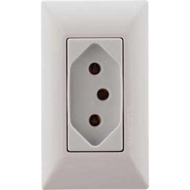 Imagem de Conjunto Para Móvel 1 Tomada 2p+t 20 A Aria Branco 57241103 Tramontina Conjunto P- Movel 1 Tomad