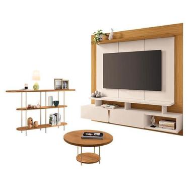 Imagem de Home Suspenso Zenith Off White Cinamomo com Mesa de Centro Sky e Apara