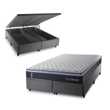 Imagem de Cama Box Baú Dakota Espuma D33 Queen 158x198 King House