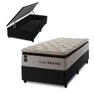 Imagem de Cama Box Baú New York 96x203 com Molas Ensacadas King House